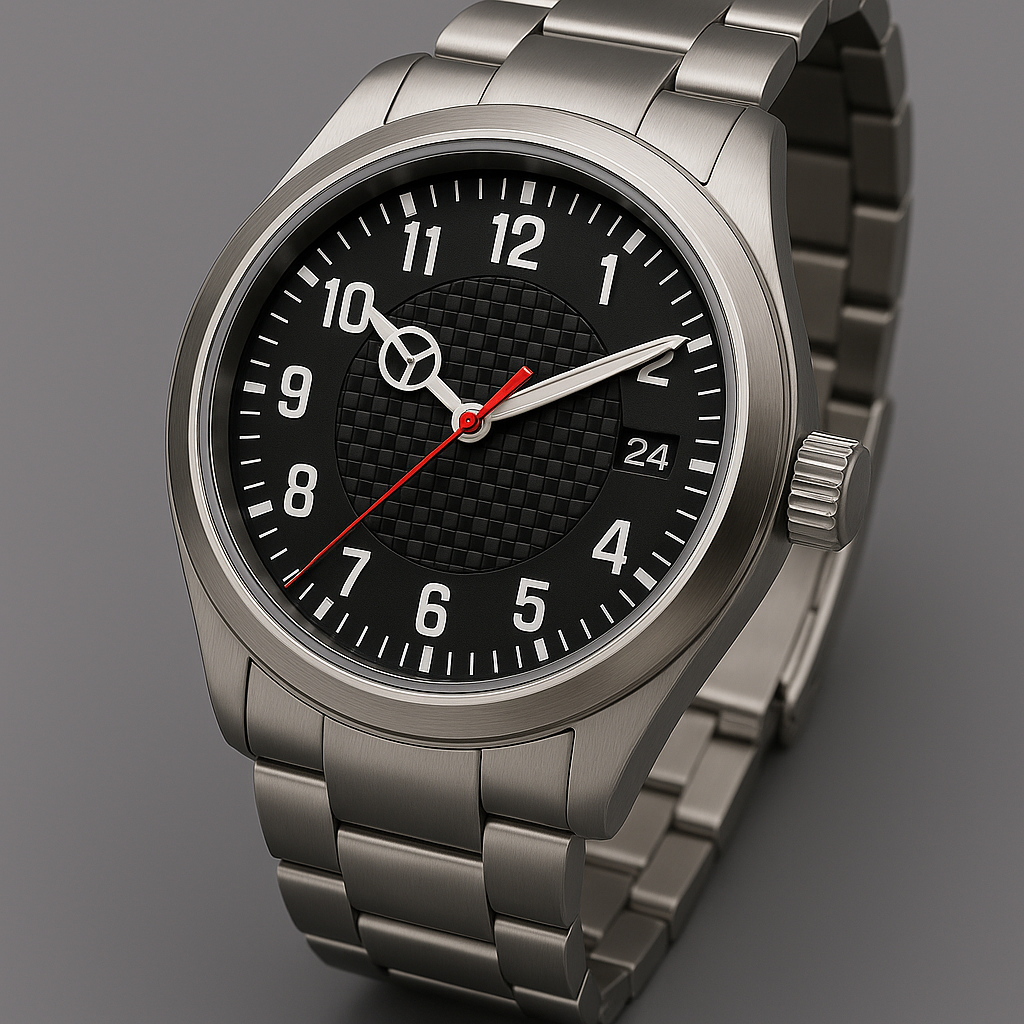 Manufaktur Momentum – Seitliche Ansicht, markante 42mm Silhouette